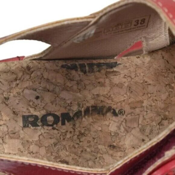 Romika Calgary 2 Wedge Sandal Red Adjustable Straps Size 38 US  7 7 5 - Picture 14 of 14